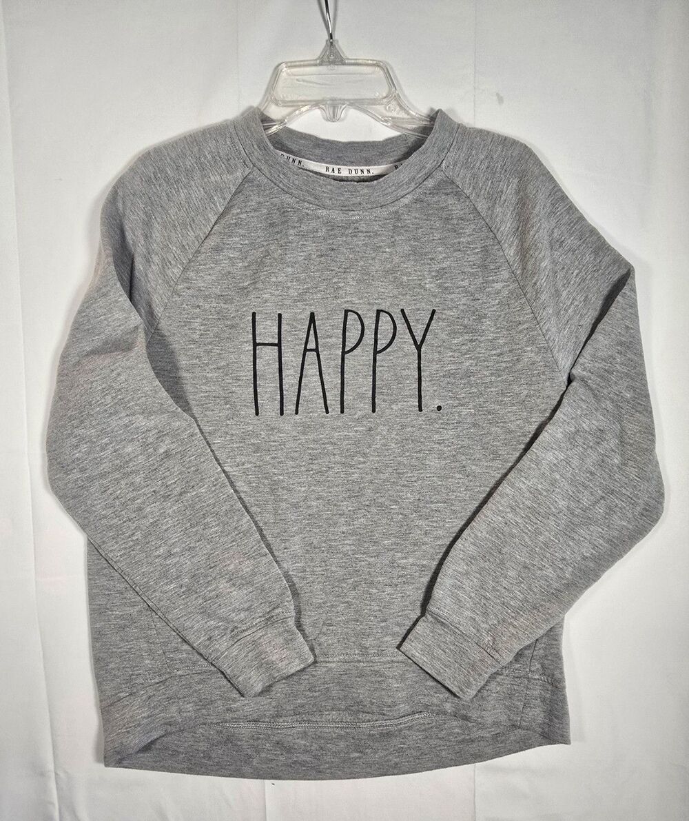 Rae Dunn Sweatshirt “HAPPY” Size Extra Small